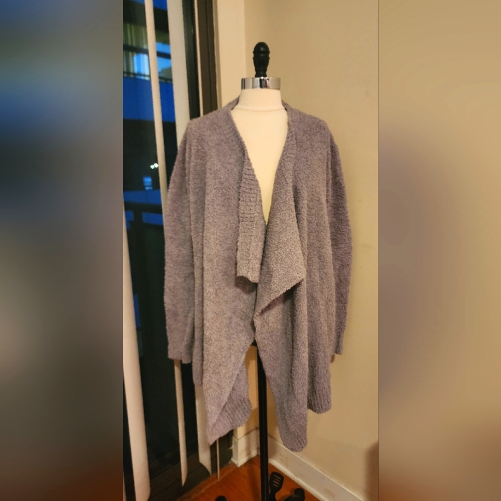 Ugg Phoebe Fluffy Sweater Wrap Cardigan In Grey Size S